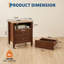 50 cm W Bedside Table