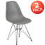 Chaise en plastique Daker avec base chromée-755139505