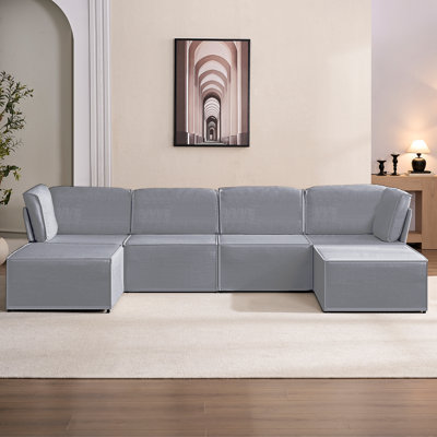 Canapé modulaire modulaire avec repose-pieds