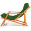 Chaise de jardin en bois de hêtre de qualité supérieure, 19,7 x 31,9 x 19,7 pouces | Produit de préservation écologique du bois à base d'eau, sans vernis | Vert élégant et couleur naturelle | Parfait pour la détente et le confort en plein air-86931920