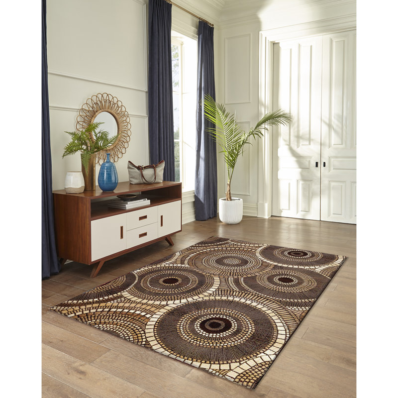Tapis intérieur / extérieur géométrique Kowalczyk , Rectangle 6 pi 6 po x 9 pi 4 po