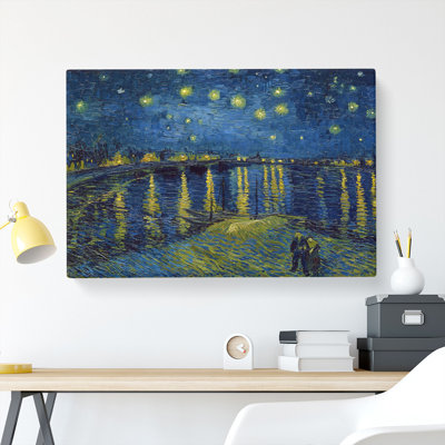 Starry Night over the Rhone Vol.1 by Vincent Van Gogh - Wrapped Canvas