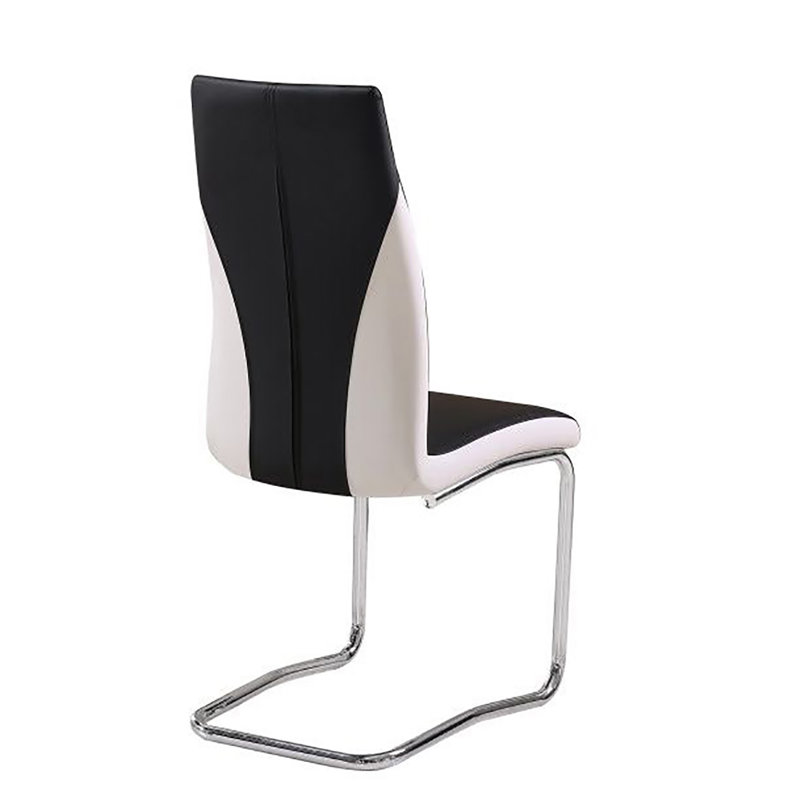 Chaise de salle à manger rembourrée Joplin, Noir / Blanc