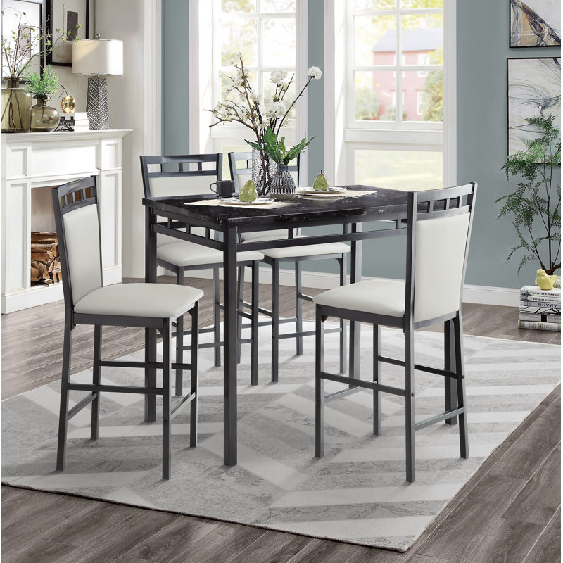 Patnode 5-piece Counter Height Dining Set, White