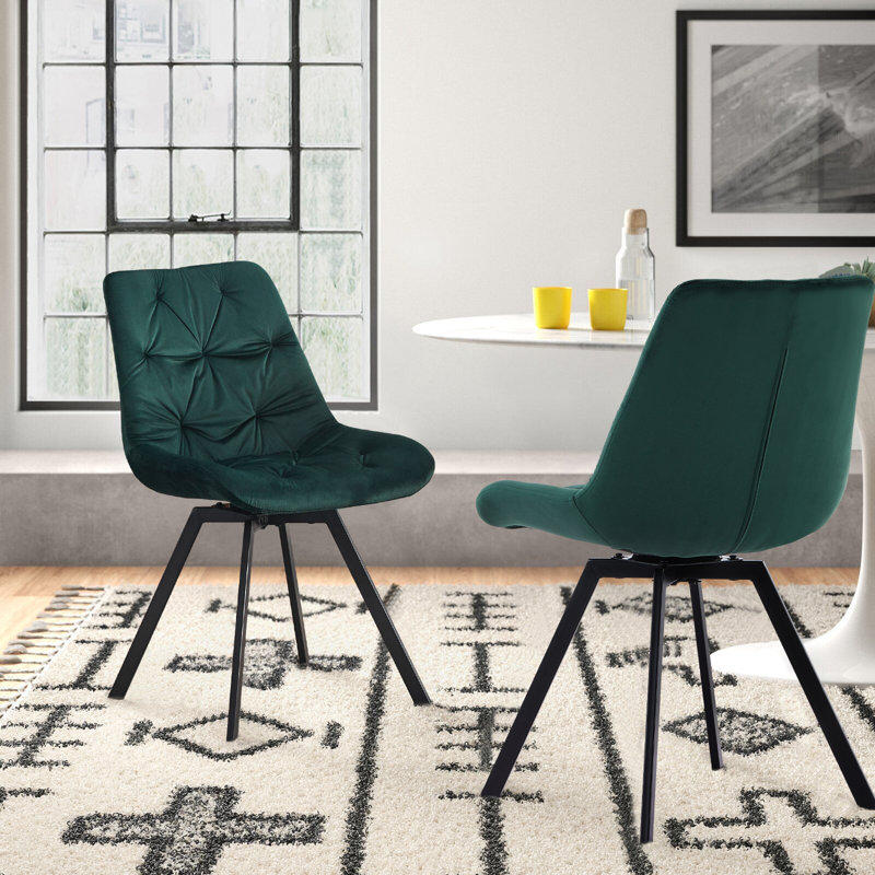 Anginette Side Chair Set, Green, 4
