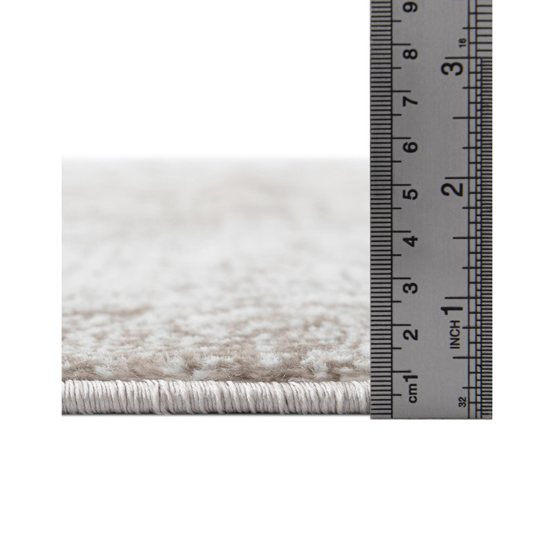 Brandt Floral Area Rug, Rectangle 5'3" x 8', Beige 