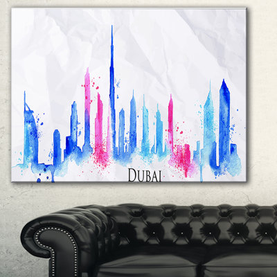« color dubai silhouette », reproduction de peinture à l’huile sur toile