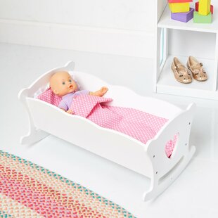 Badger Basket Cabinet Doll Crib with Bedding and Mobile (fits American Girl  Dolls), Chevron/White/Pink, Furniture -  Canada