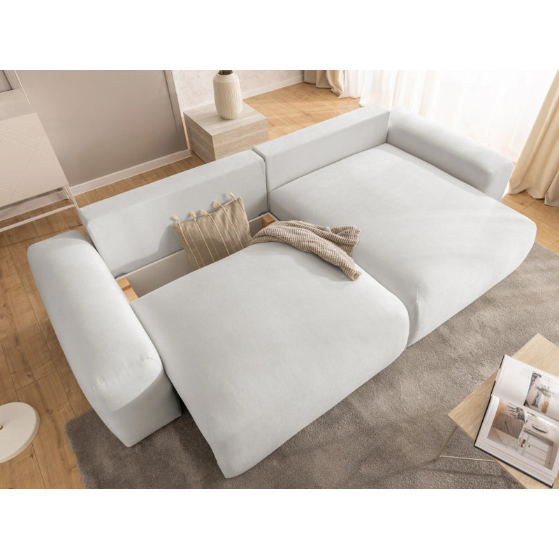 Puffy 4 Seater Corner Sectional, Right-Hand Facing, Cream