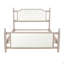 Lit plateforme simple en métal, rose
