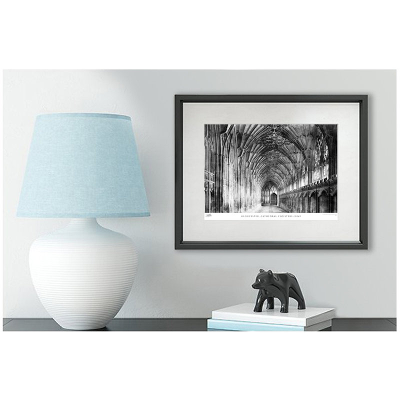Gloucester, Cathedral Cloisters C1869 1 Piece Single Picture Frame Wall Art, 45cm H x 60cm W x 2.3cm D