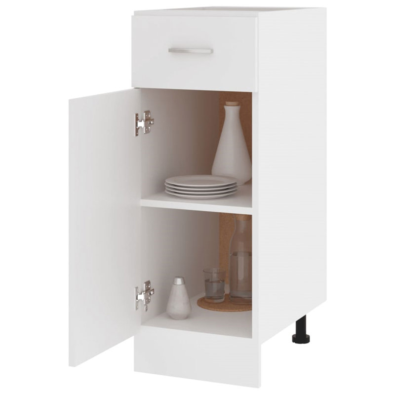 Drawer Base Cabinet 30X46x81.5 Cm, Gloss White