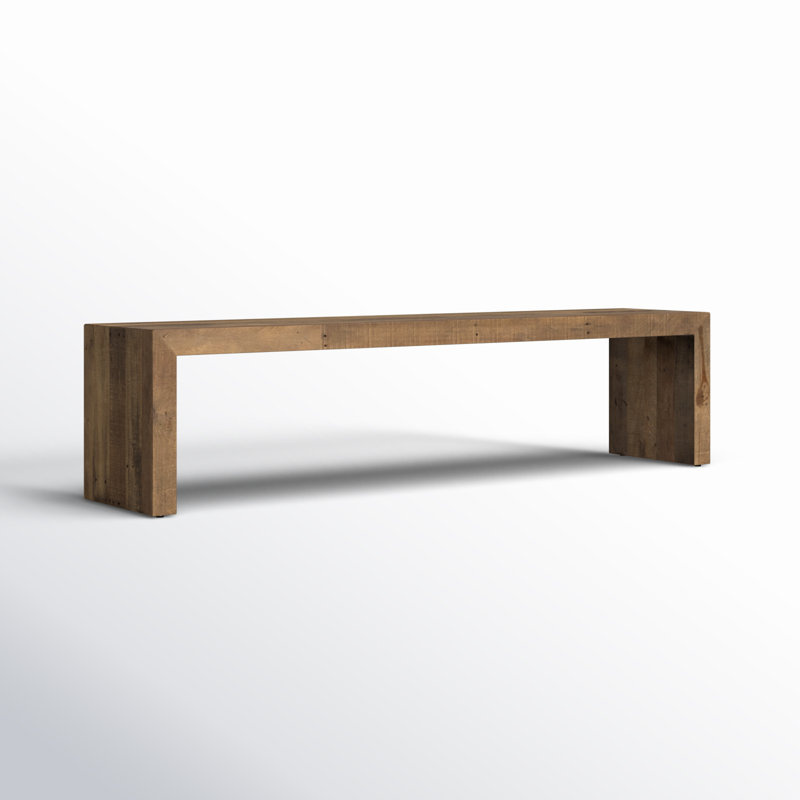 Ruskin Solid Wood Dining Bench, 18" H x 58" W x 15" D, Brown