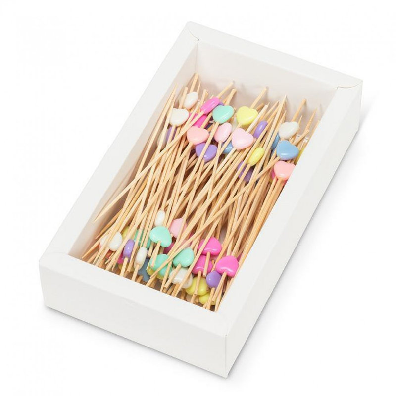 Colorful Hearts 100 Pieces Cocktail Pick