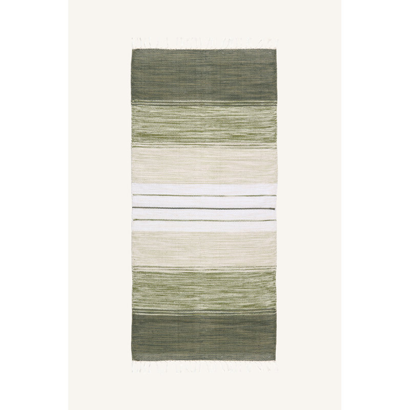 Runner Varya Striped Hand Woven Area Rug, Runner 70 x 300cm