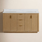 Adela 60'' Double Bathroom Vanity with Cultured Marble Top