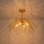 Plafonnier semi-encastré 4 lumières à 4 branches - direction réglable, finition dorée, luminaire moderne de 26 po