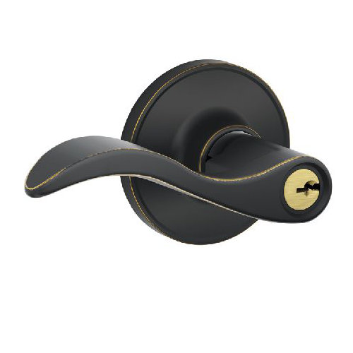 Seville Keyed (Entry) Door Lever, Matte Black