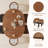 Extendable Dining Table, Oval Dining Table for Kitchen & Dining Room, 43.3''-59'', Walnut-1690178507