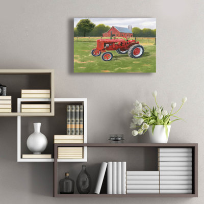 «Vintage Tractor» par James Wiens, art mural en verre acrylique