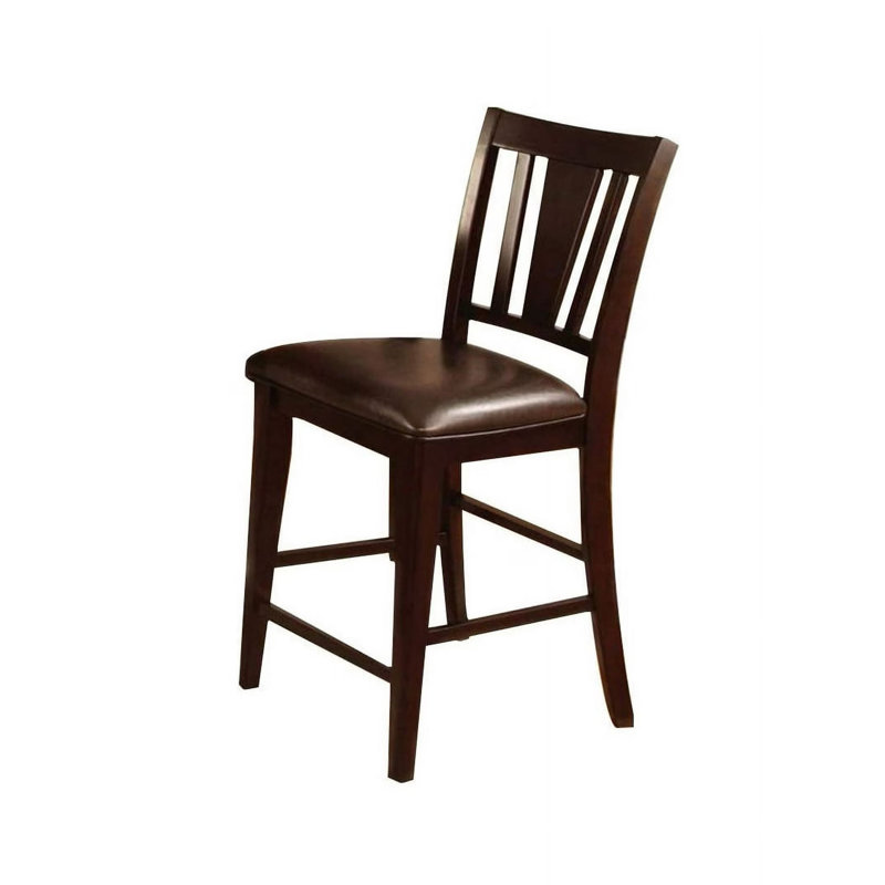 Chaise de comptoir transitionnelle de 19,4 po (2 / RTC) espresso