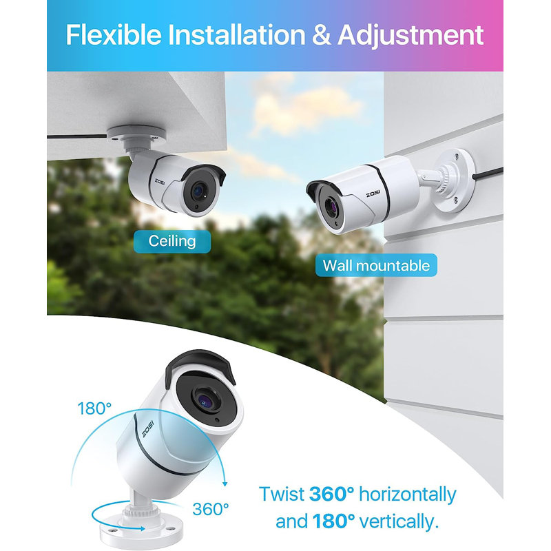 1080P Add-On Wired HD-TVI Security Camera Kit Outdoor for DVR Recorder, Audio Record. 100ft Night Vision, IP67