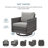 Naresa 4-Piece Outdoor Furniture Set  Wicker Swivel Glider Chairs & Fire Pit Table Set-254570574