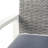 Elina Modern 4-Piece Gray PE Rattan Wicker Outdoor Patio Conversation Set with Cushions, White Steel Frame & Gray Acacia Wood Table-1228251980