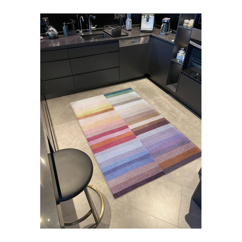 Multi Color Mixed Geometric Pattern Modern Decorative Machine Washable Area Rug, Runner 2'6" x 6'7"