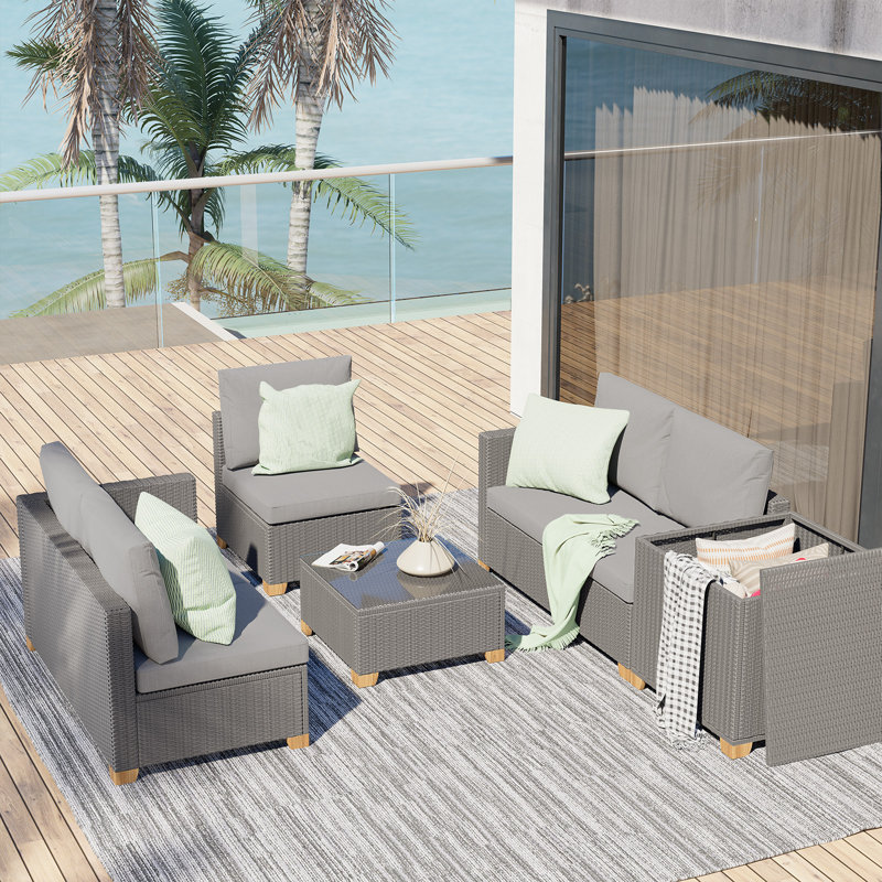 5 - Person Patio Conversation Set with Cushions