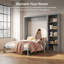 Lit escamotable double avec tablettes SpaceSaver - Blanc-294159649