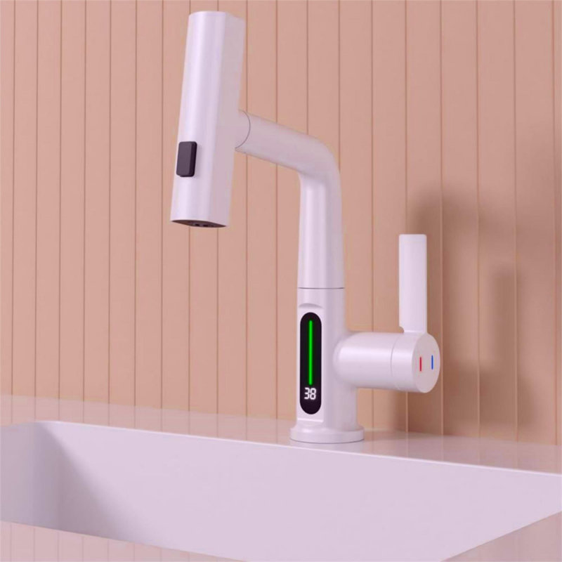 Single-handle Bathroom Faucet, White