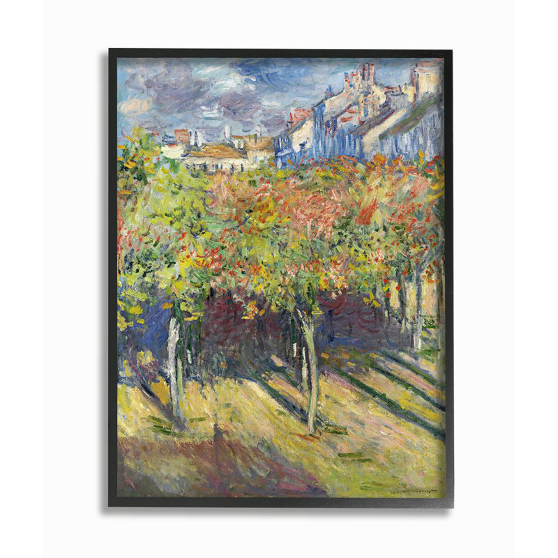 « city verger green blue classic monet » par claude monet-reproduction d’art, H 30 po x l 24 po x P 1,5 po