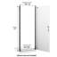 Porte de douche en verre pivotante sans cadre de 30 à 32 po x H 72 po avec verre certifié SGCC-72146918-129687864