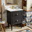 Ensemble de meuble-lavabo 24 po avec lavabo en céramique, meuble de rangement moderne à 2 tiroirs avec cadre en bois massif