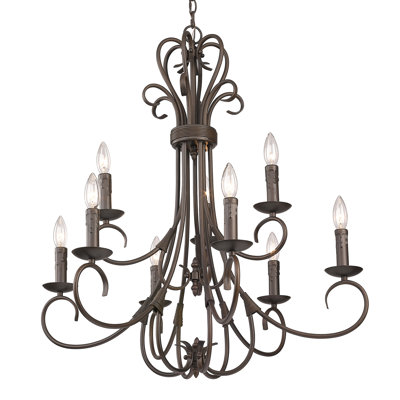 Karcher 9 - Light Dimmable Tiered Chandelier