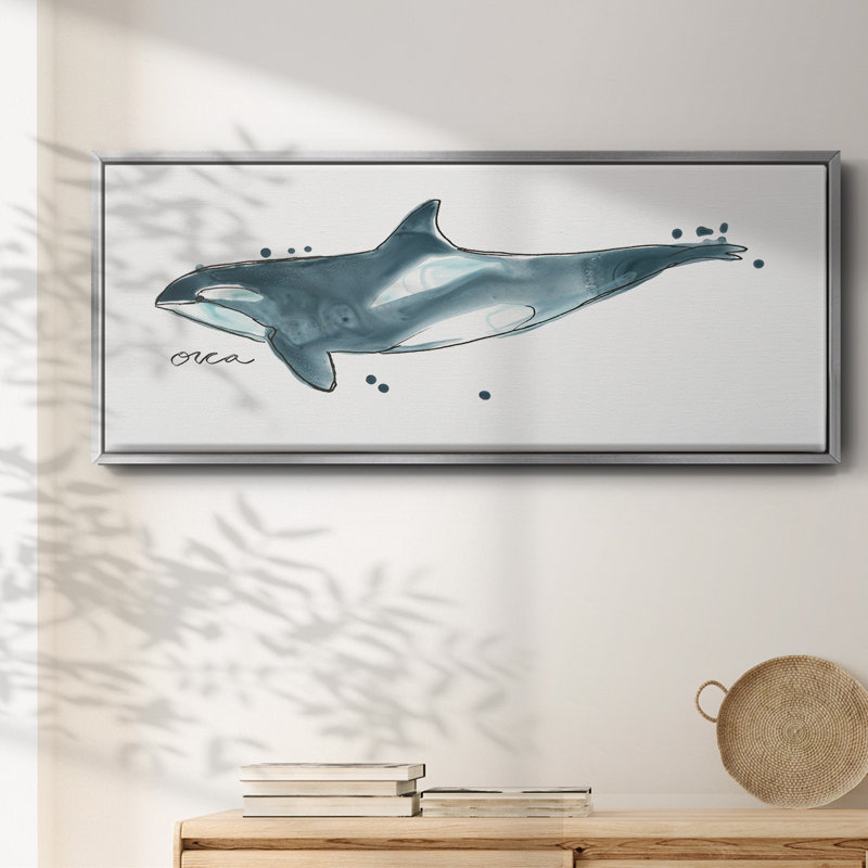 Whale IV- Framed Canvas