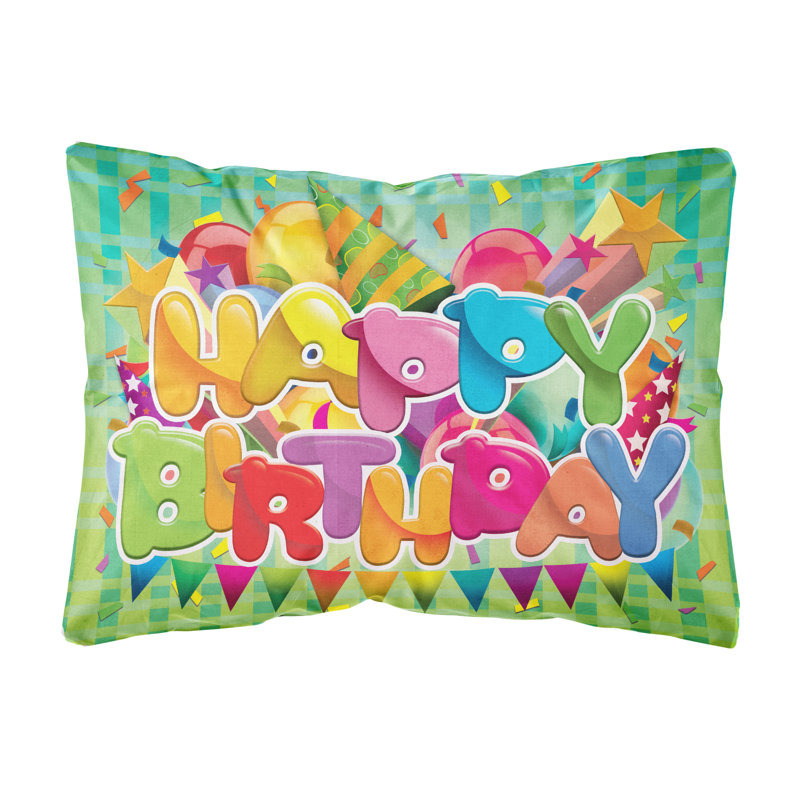  Coussin décoratif intérieur / extérieur Happy Birthday