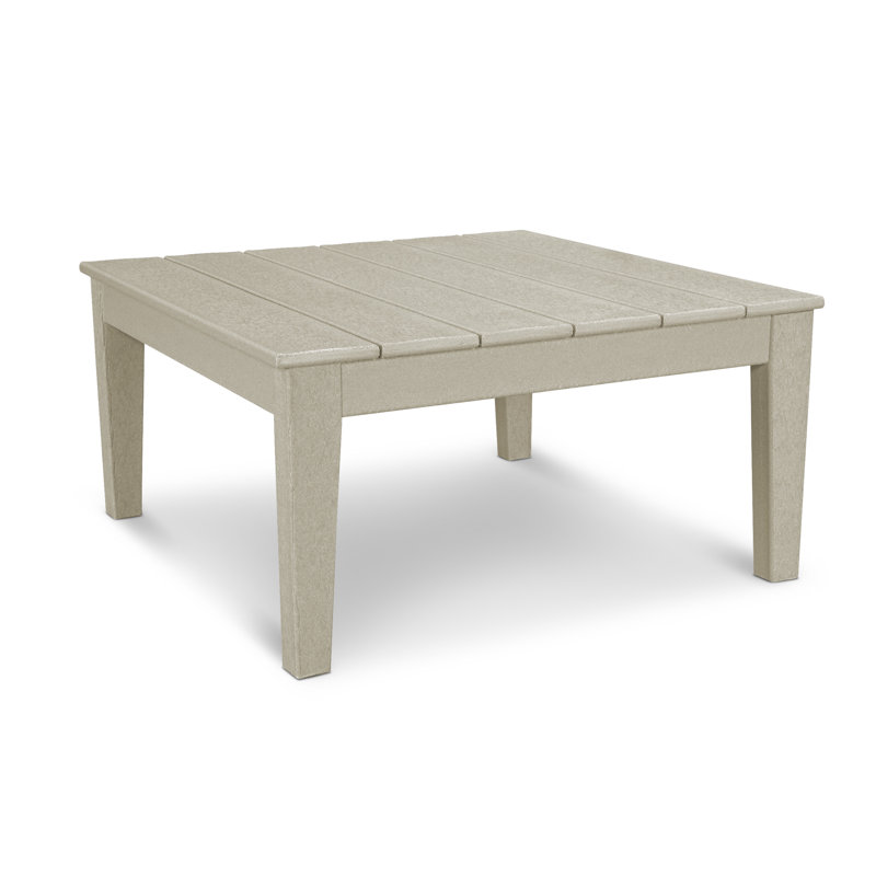 POLYWOOD Newport 36" Conversation Table, Sand
