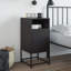 vidaXL Bedside Cabinet Set of 2 Black Steel Standard Bedside Cabinet 14.2"X15.4"X30.7"-367876811-367984970