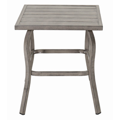 Table d'appoint / table basse en métal peint, table en fer robuste avec finition thermolaquée, utilisation à l'extérieur
