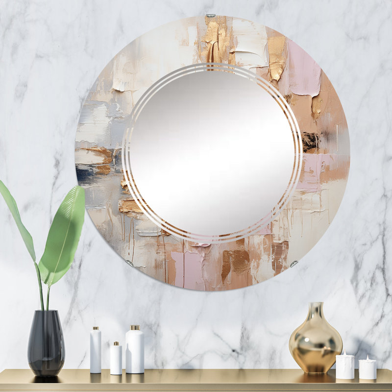 Meadbrooke - Miroir mural moderne rond, 32 po x 32 po