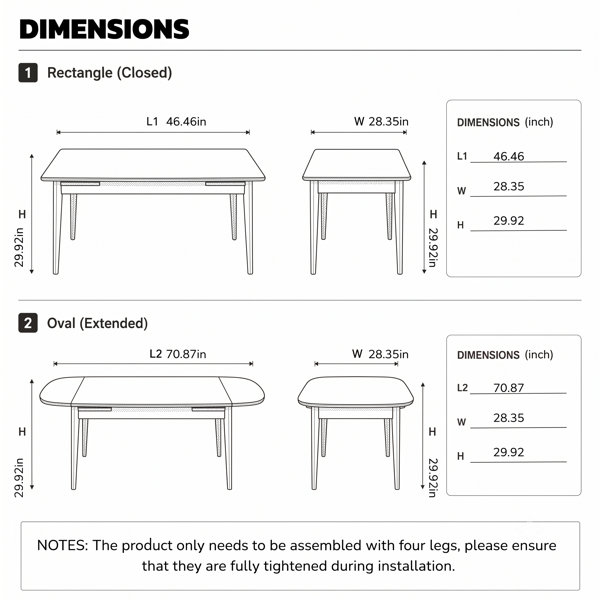 Dimensions du produit