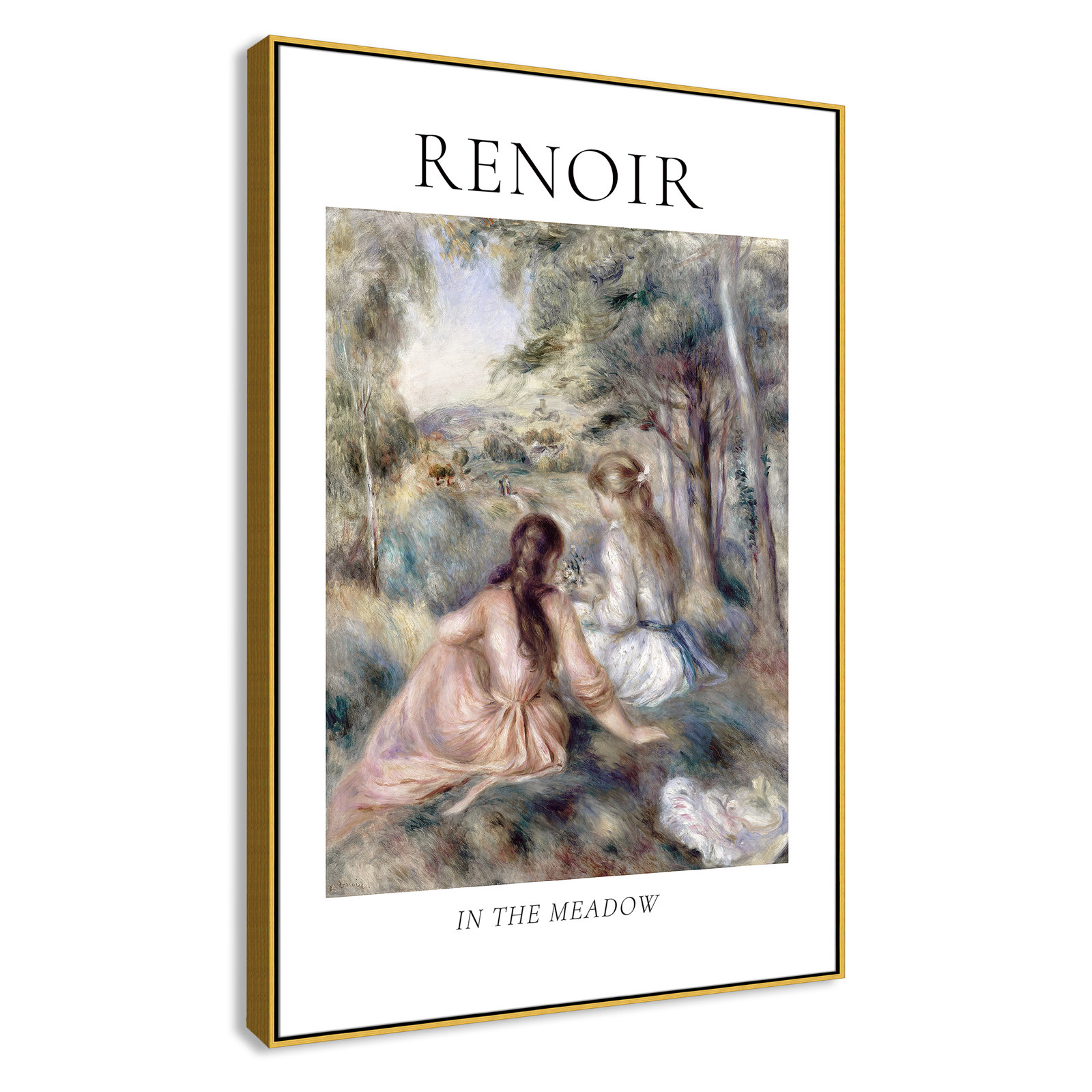 Old Masters Collection "In the Meadow" Print, No, 61.5" H x 41.5" W x 2" D, Gold Floater Frame