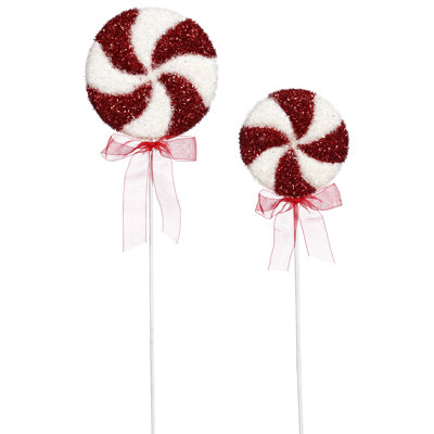 Christmas 8 Piece Peppermint Spiral Pick Set