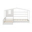 Lit simple en bois avec clôture-417821807