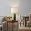 Ellen Degeneres Feikudo 1 Light Bedroom Home Office Living Room Lamp With White Linen Shade-1816897229