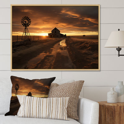 Wind Turbines Country Charm II sur impression sur toile