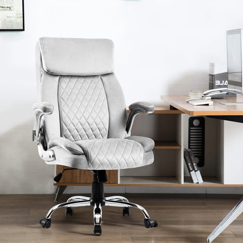 Fauteuil de bureau pivotant en velours