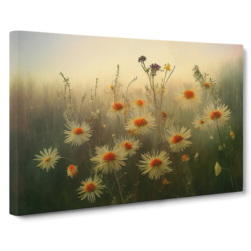Joyous Wildflowers Floral - Wrapped Canvas Print, 40cm H x 60cm W x 3cm D